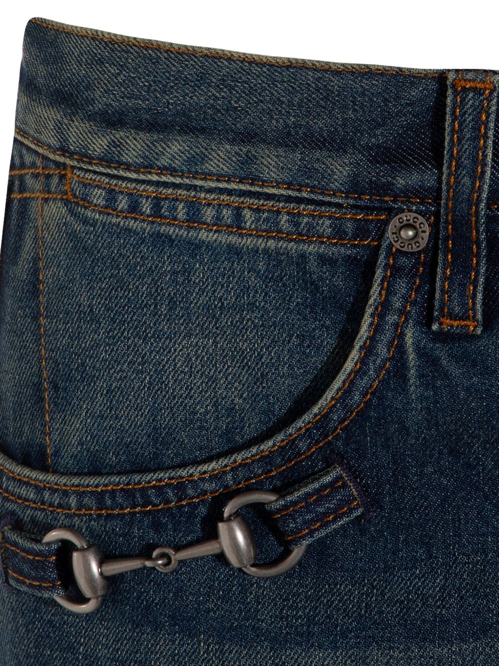 Cotton denim pants with Horsebit 864707 XDDFW4011 GUCCI