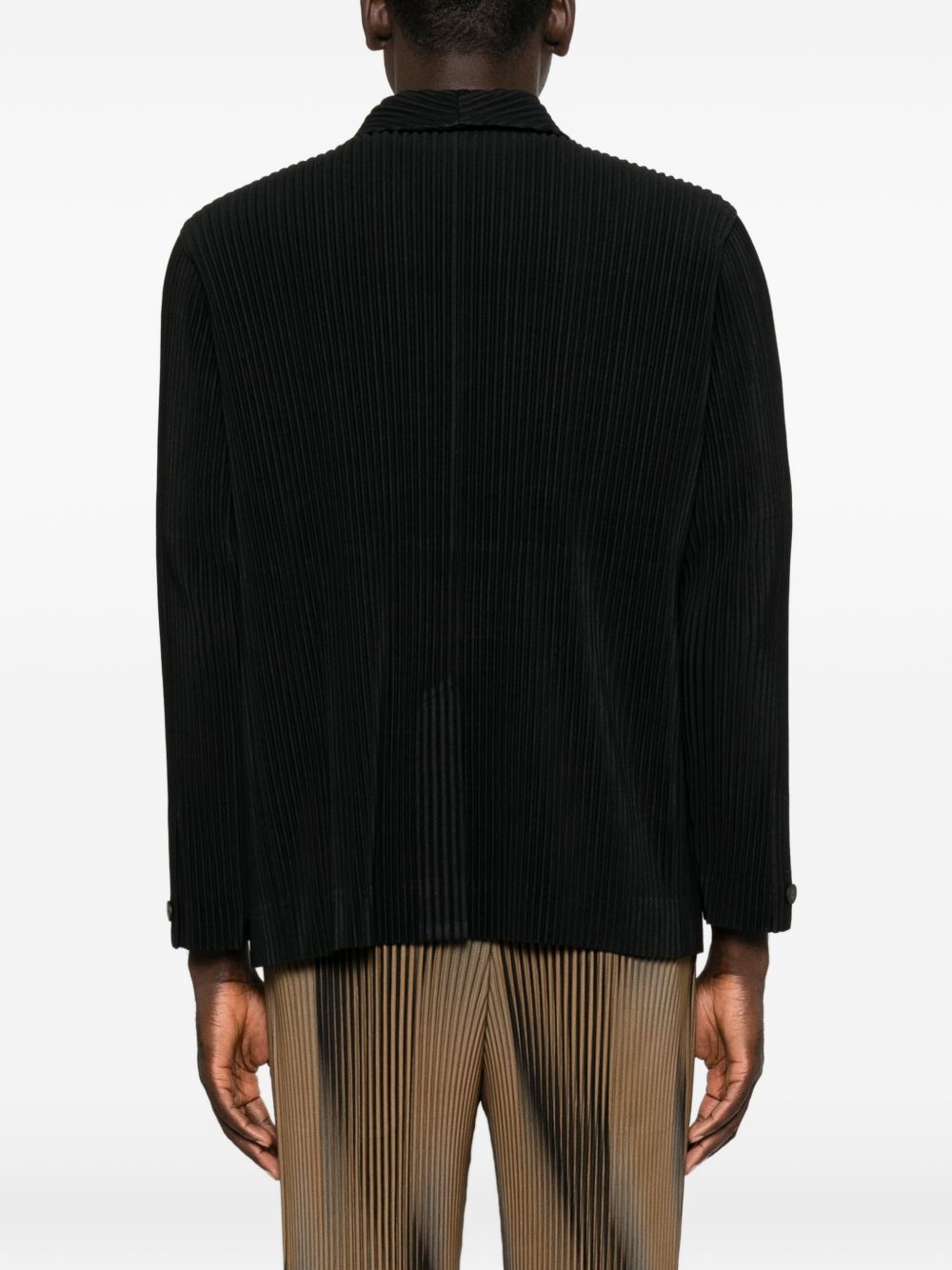 plissé-effect single-breasted jacket HP68JD501 15 HOMME PLISSÉ ISSEY MIYAKE