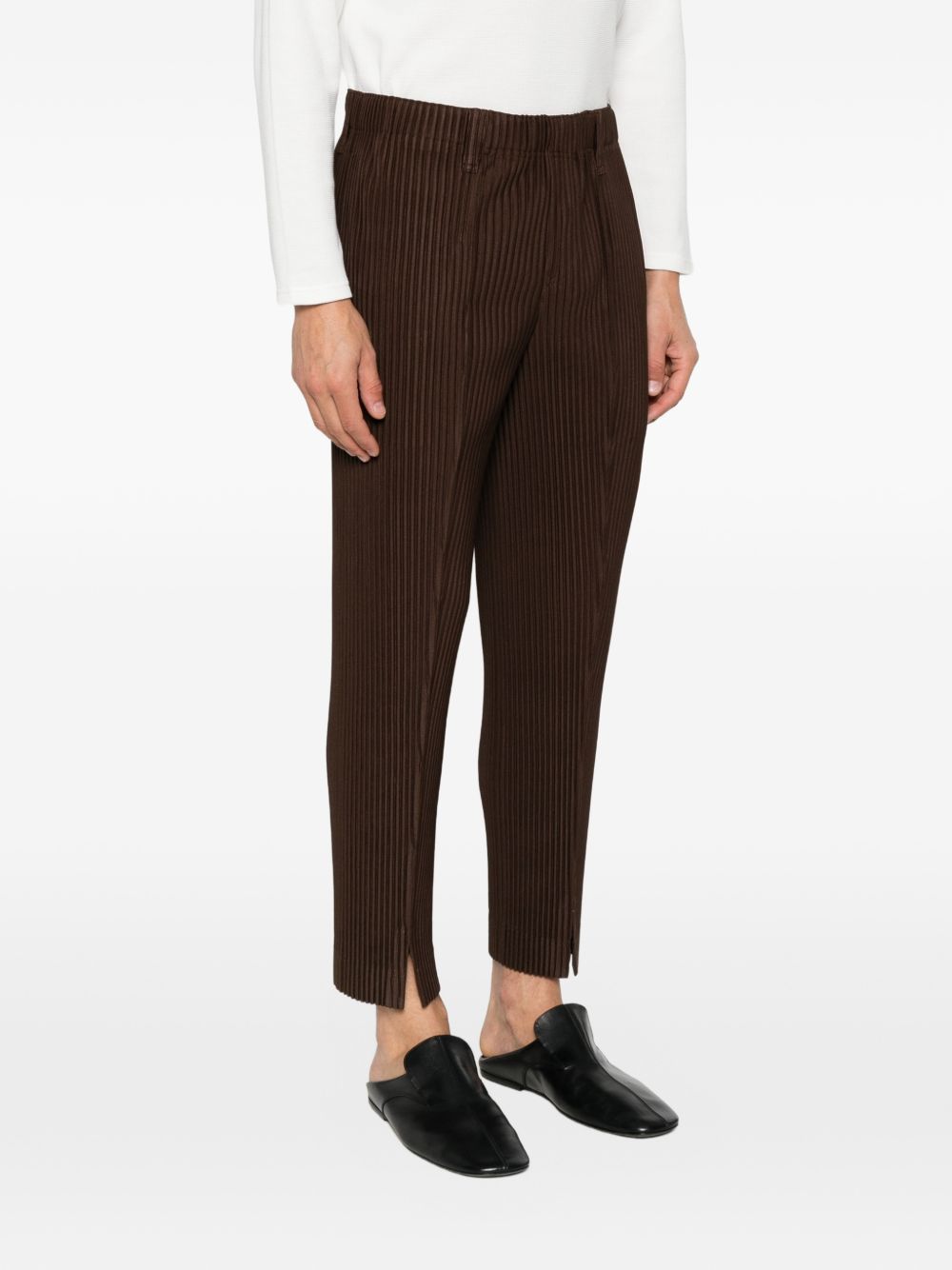 Pleated slit-hem trousers HP68JF153 46 HOMME PLISSÉ ISSEY MIYAKE