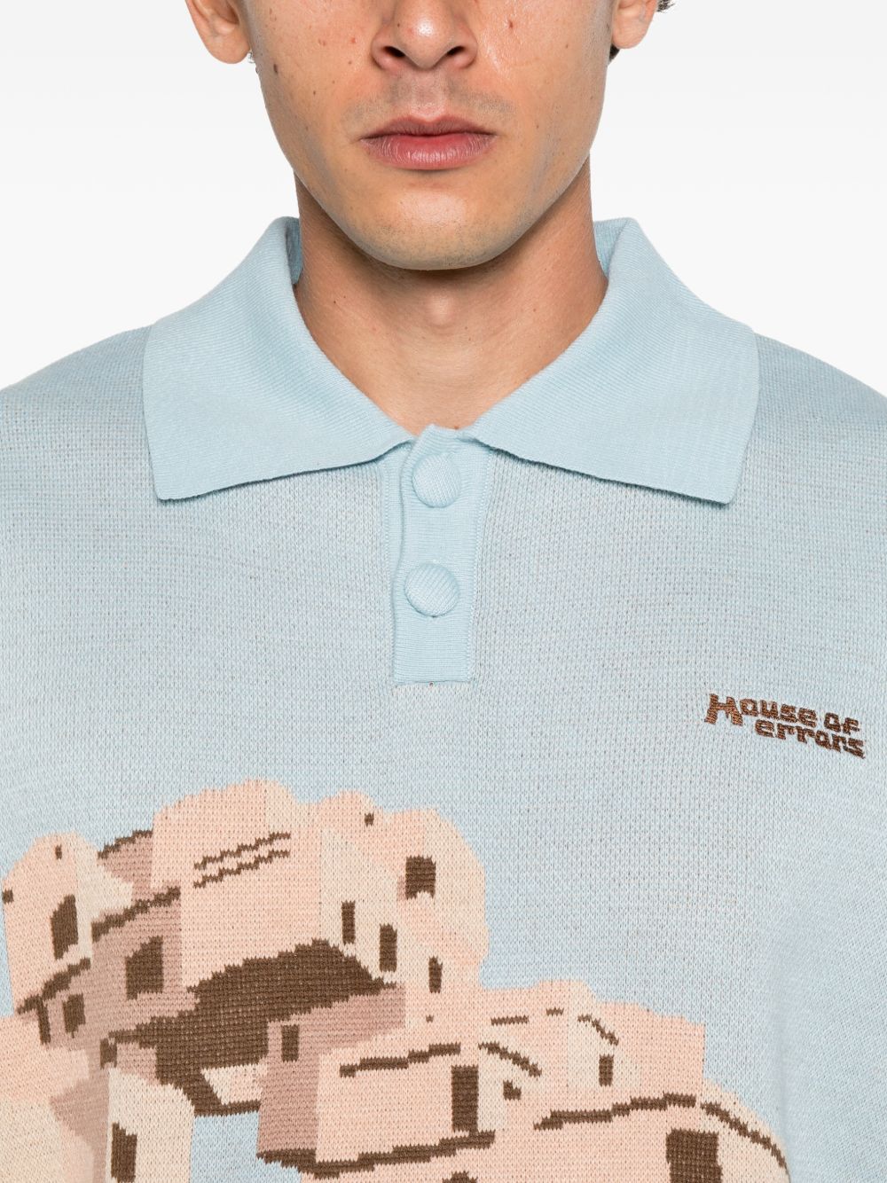 Logo-embroidered polo shirt HEFW26PO01293 0092 HOUSE OF ERRORS