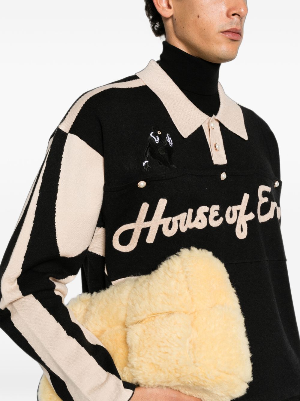 Logo-embroidered polo shirt HEFW26SW01708 0879 HOUSE OF ERRORS
