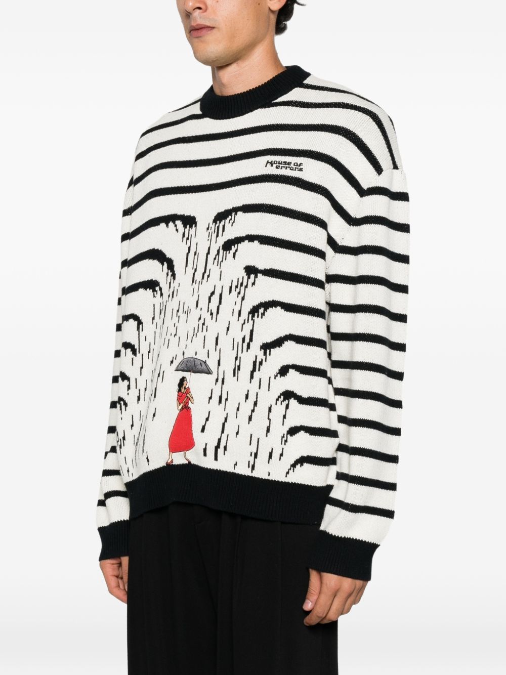 Striped-pattern sweater HEFW26SW03012 0701 HOUSE OF ERRORS