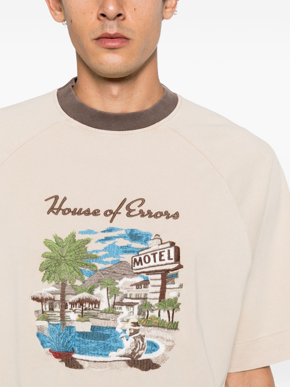 Motel Steakout logo-embroidered T-shirt HEFW26TT01012 0269 HOUSE OF ERRORS