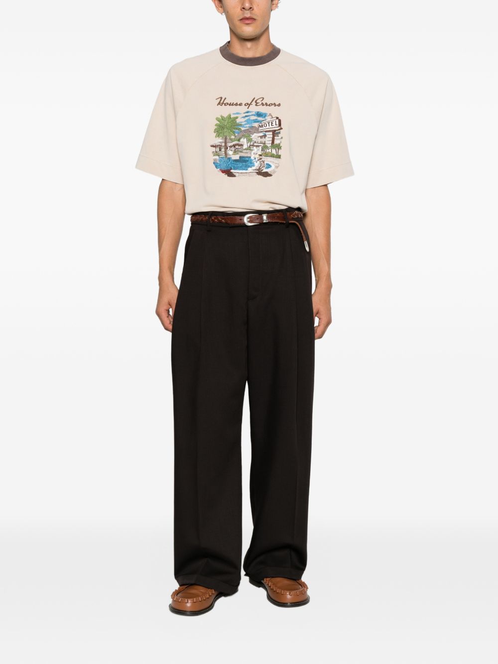 Motel Steakout logo-embroidered T-shirt HEFW26TT01012 0269 HOUSE OF ERRORS