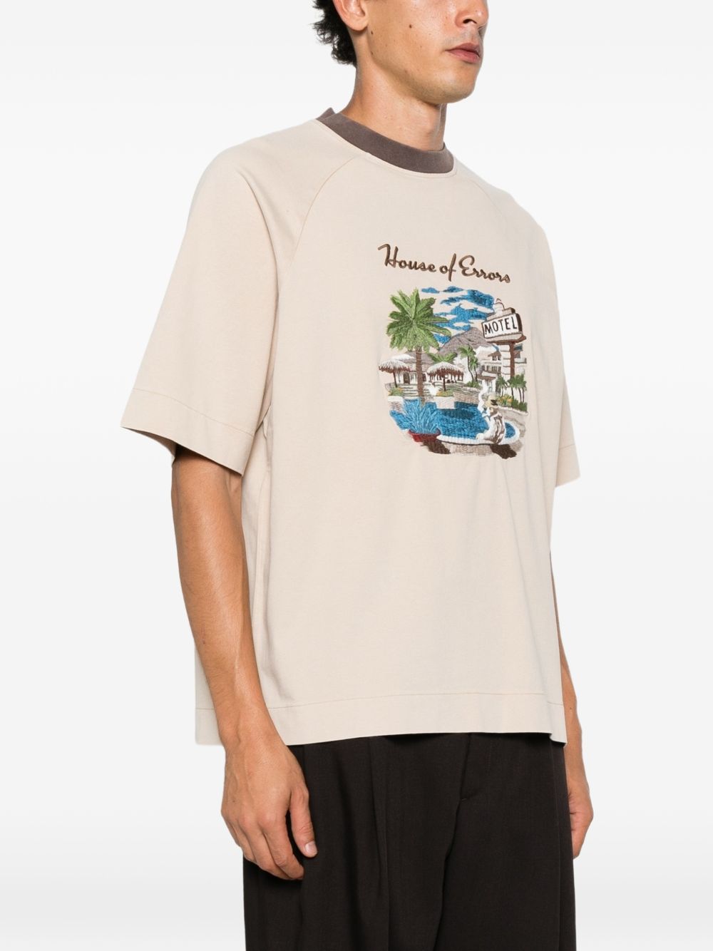 Motel Steakout logo-embroidered T-shirt HEFW26TT01012 0269 HOUSE OF ERRORS