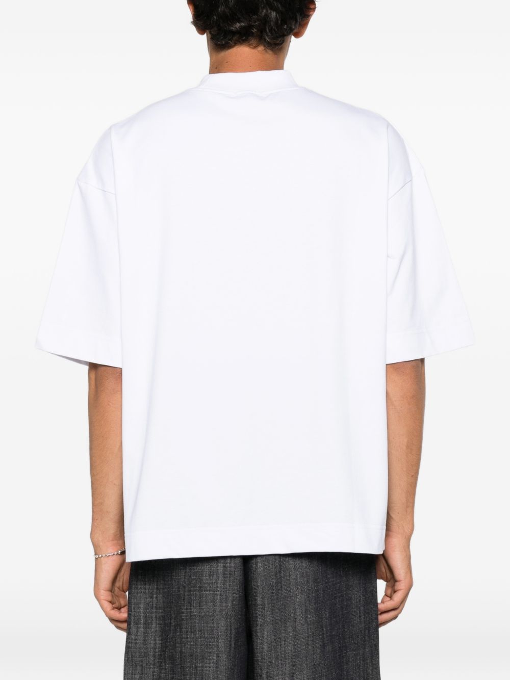 Graphic-print high-neck T-shirt HEFW26TT02012 0053 HOUSE OF ERRORS