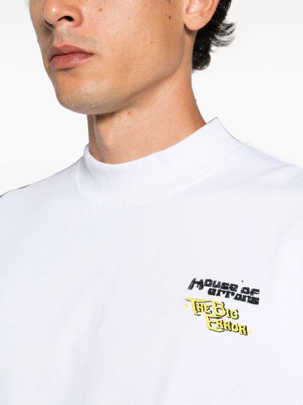 Graphic-print high-neck T-shirt HEFW26TT02012 0053 HOUSE OF ERRORS