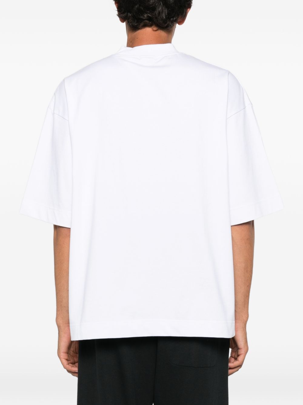Embroidered high-neck T-shirt HEFW26TT11012 0053 HOUSE OF ERRORS
