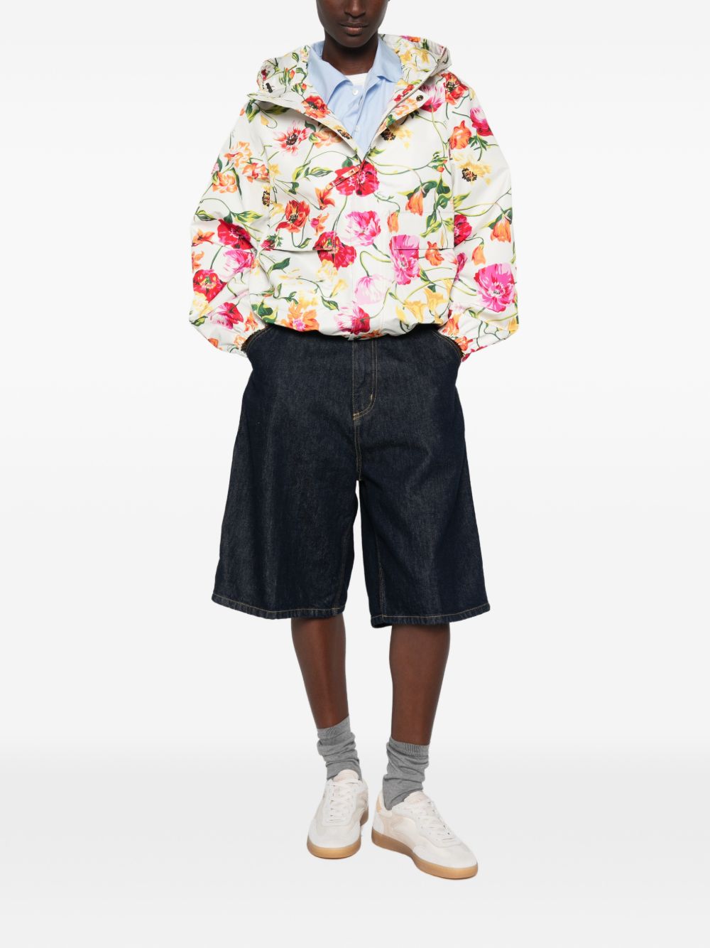 WILDFLOWER floral-print hooded jacket FG62OU1529NA MU KENZO