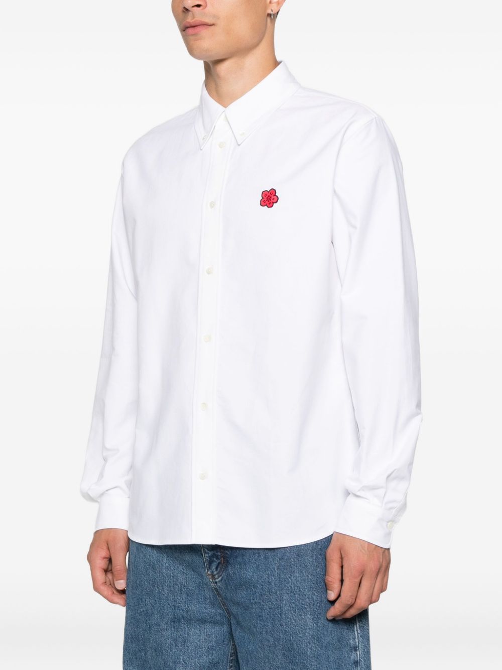 Oxford shirt with applique FG65CH4109LO 01 KENZO