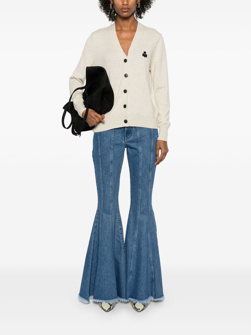 KARINA logo-embroidered cardigan CA0104FA C1L17E02LY MARANT ÉTOILE