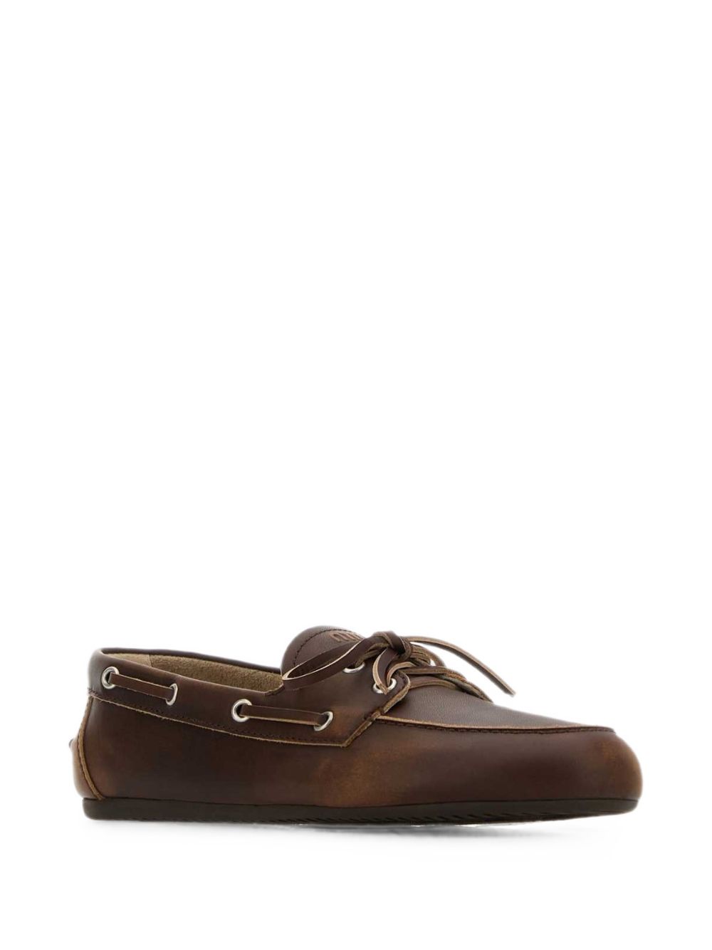 Bleached leather Deck shoes 5D123E3F33 F-005F0038 MIU MIU