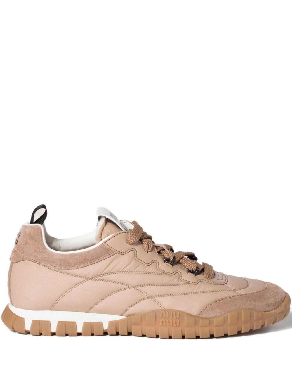 TYRE fabric and suede sneakers 5E417EZJM F-005F01DP MIU MIU