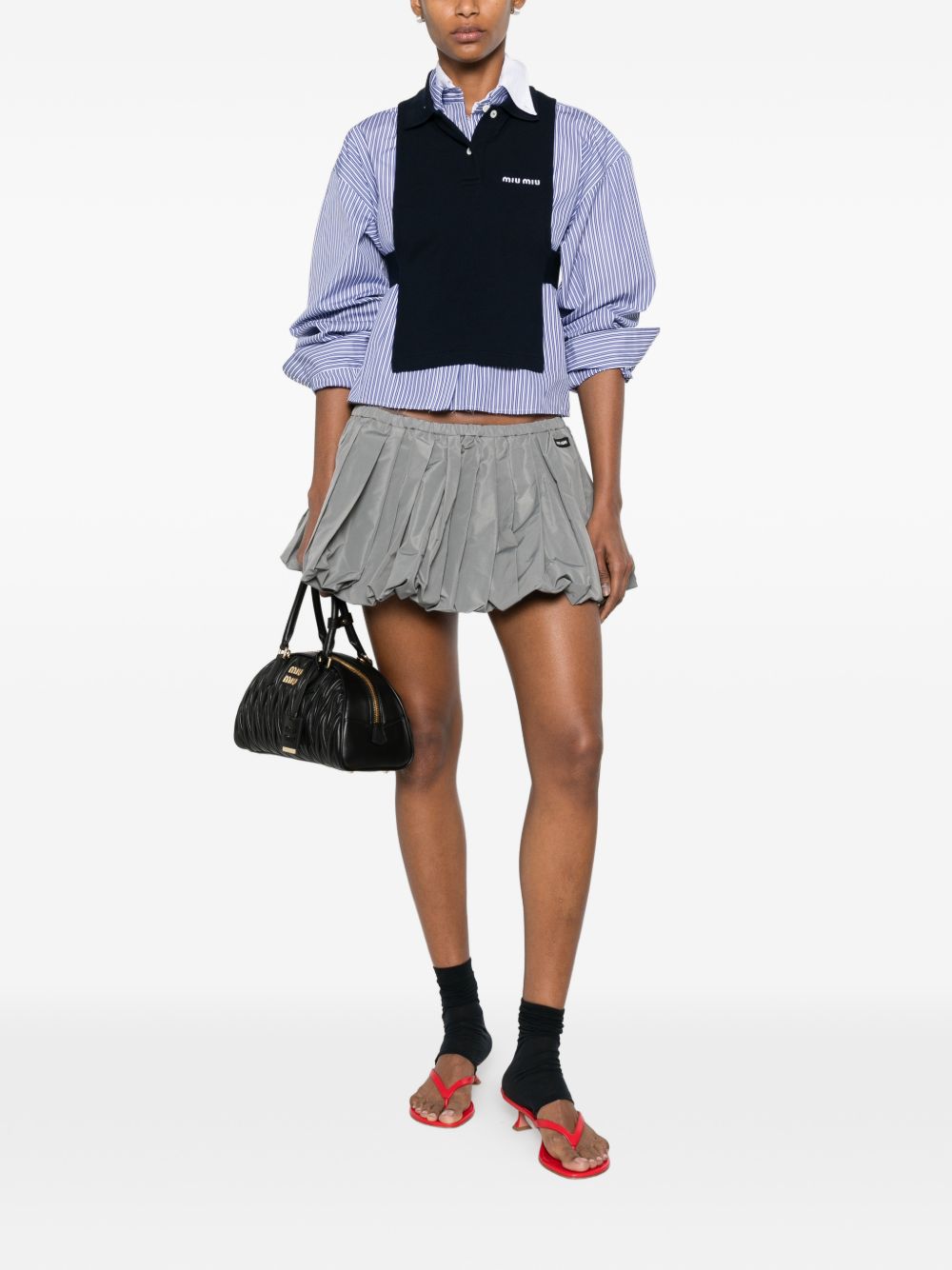 Technical fabric miniskirt MG2723121I S-OOOF0112 MIU MIU