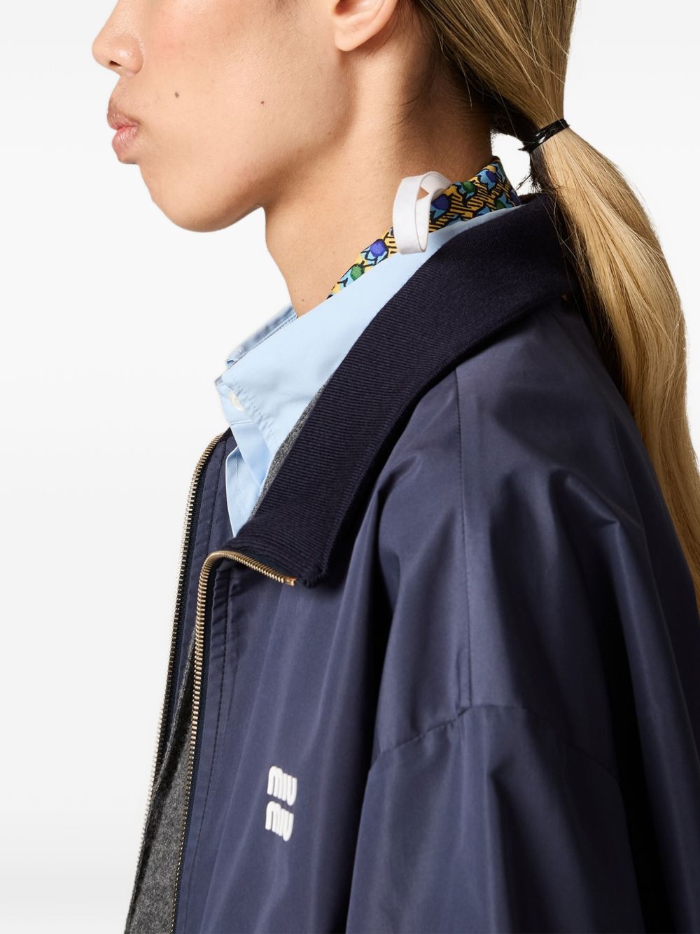 Technical fabric blouson jacket ML151713MF S-OOOF0008 MIU MIU