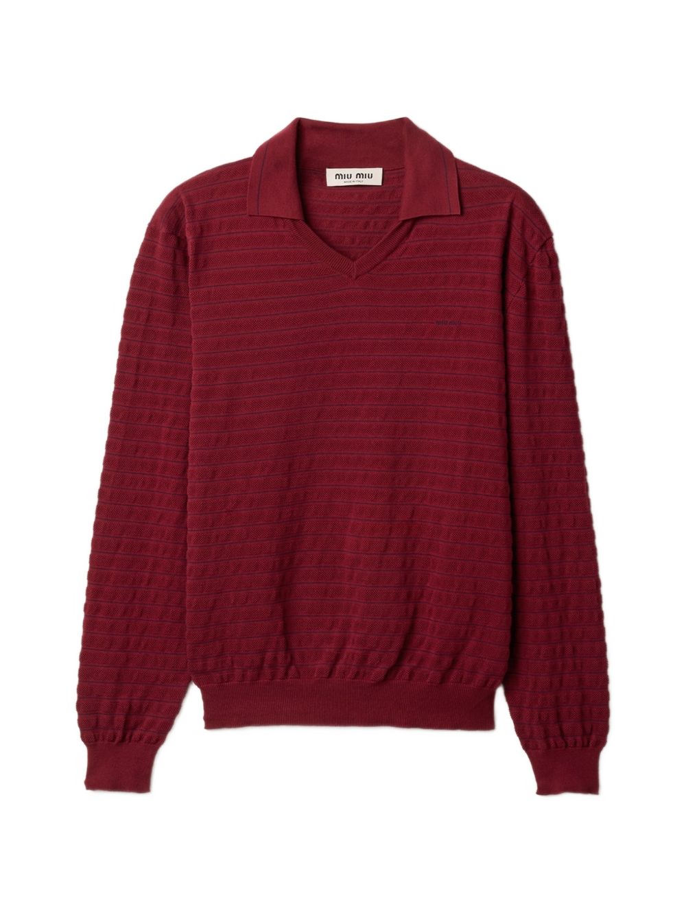 V-neck cotton sweater MML05R184Q S-OOOF0399 MIU MIU