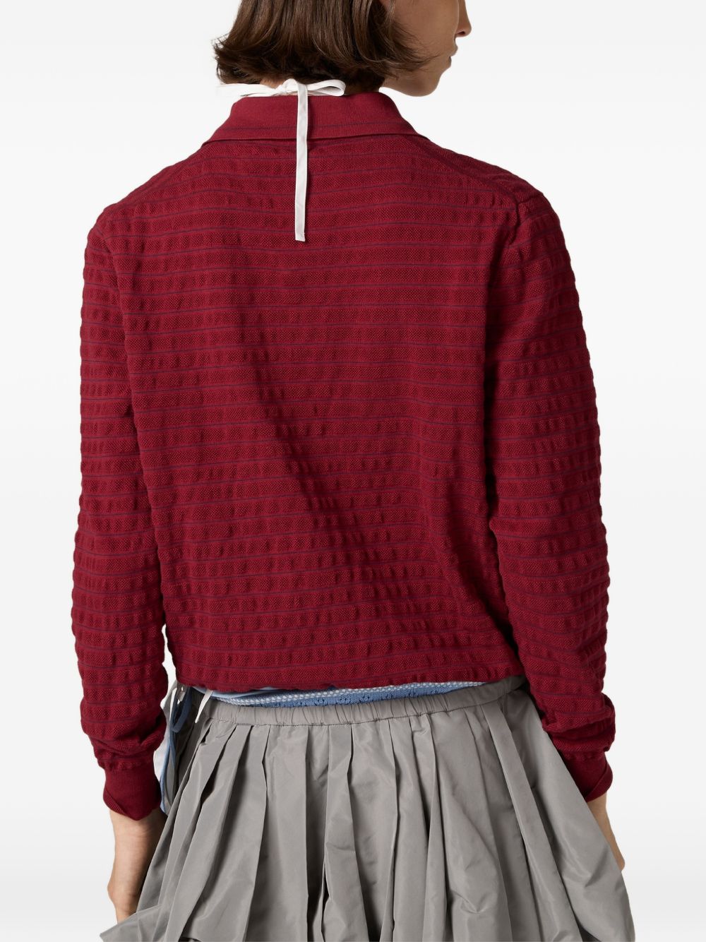 V-neck cotton sweater MML05R184Q S-OOOF0399 MIU MIU