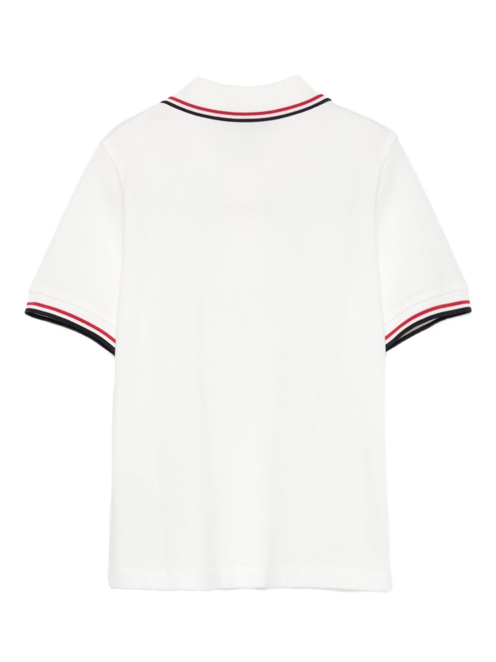 Cotton piqué polo shirt with tricolor hem L29548A00005 8496W034 MONCLER KIDS