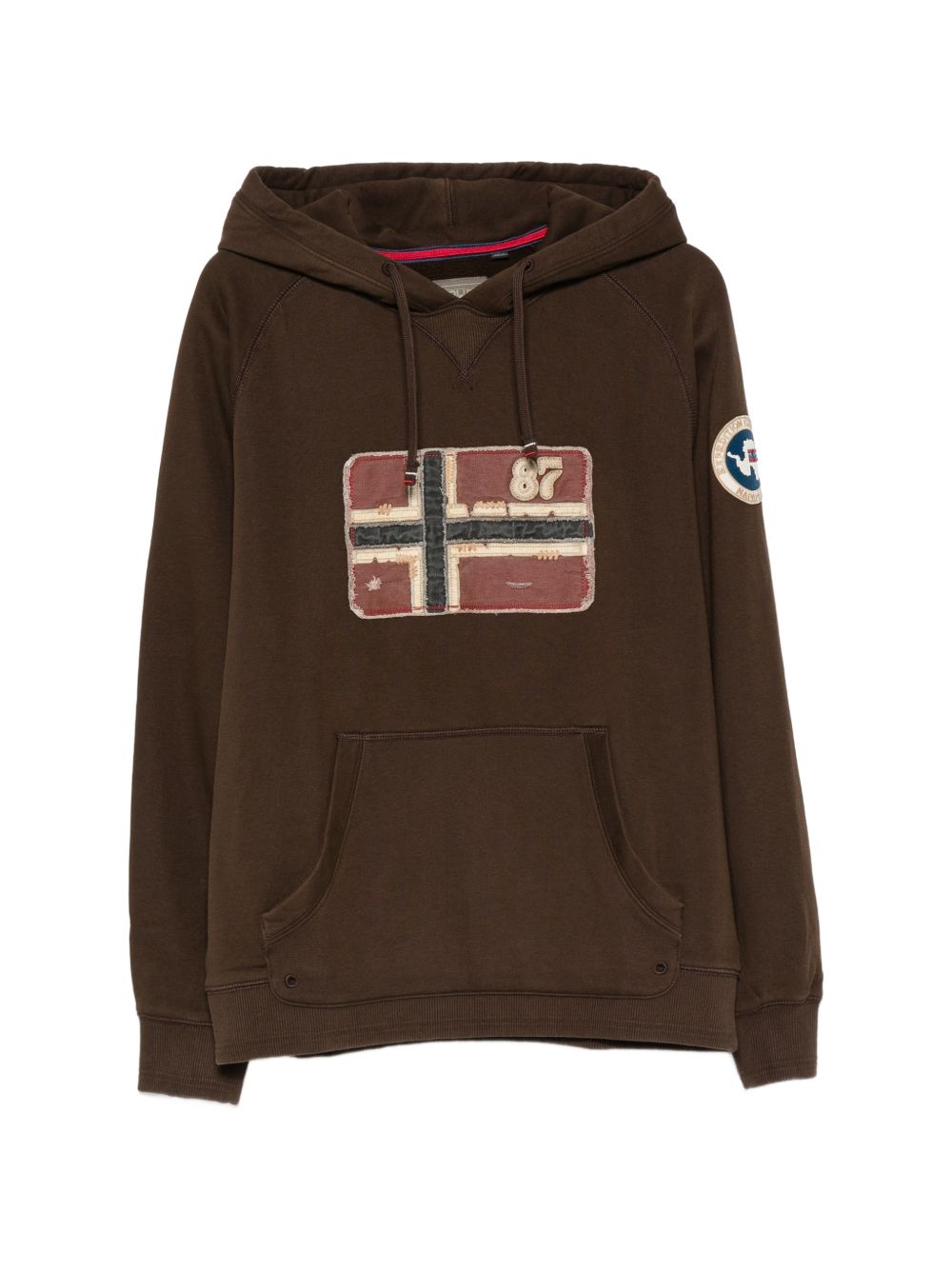Flag-patch hoodie NP0A8BBQ WT31 NAPAPIJRI