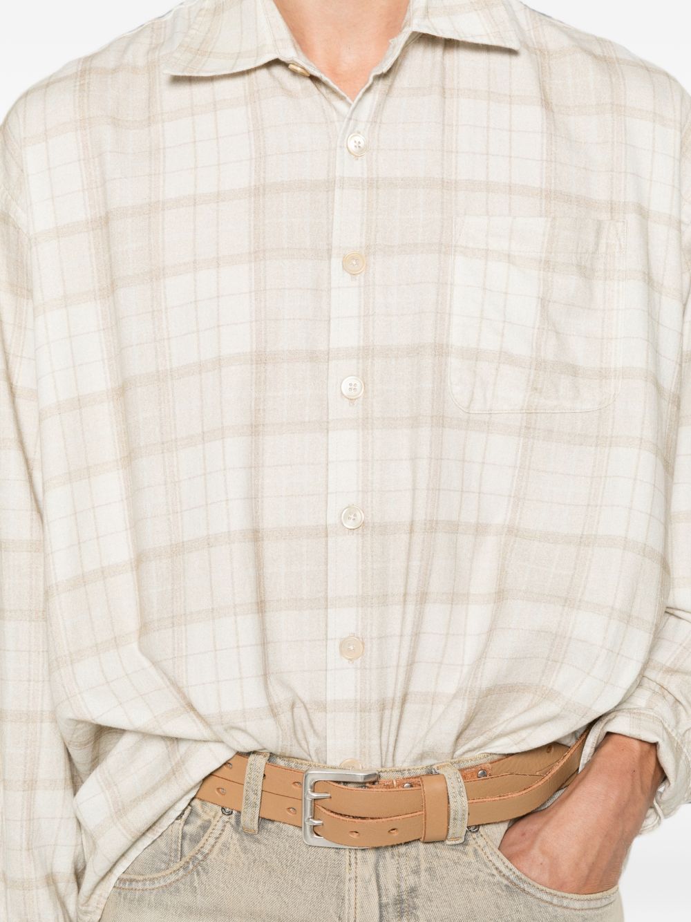 BORROWED SHIRT M4262BSC STELLA CHECK PRINT OUR LEGACY