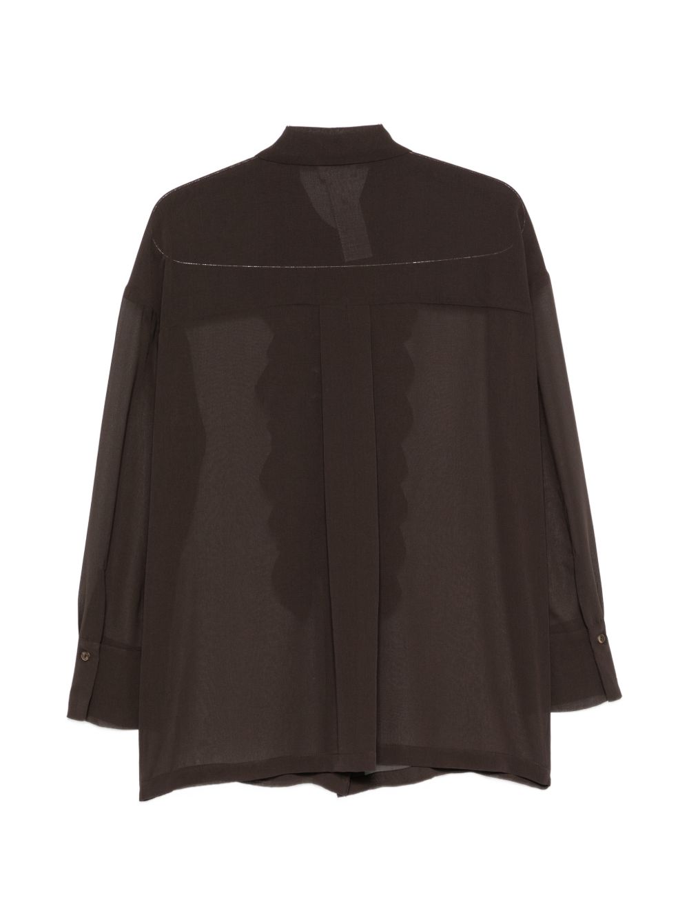 SHIRT WITH GEORGETTE ROUCHES D381321 POLIDORI26W086 P.A.R.O.S.H.