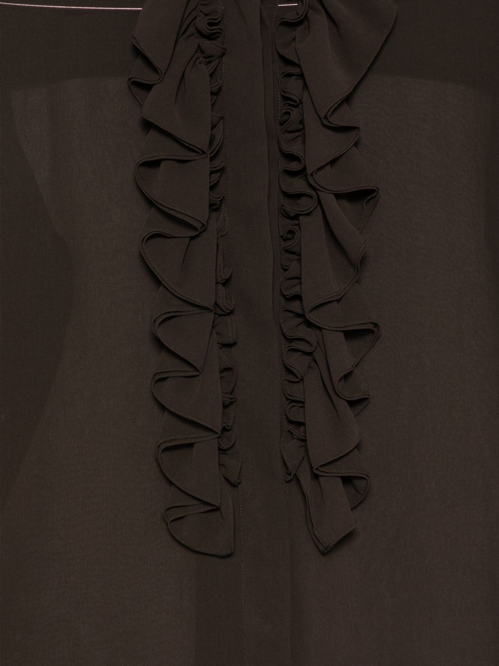 SHIRT WITH GEORGETTE ROUCHES D381321 POLIDORI26W086 P.A.R.O.S.H.