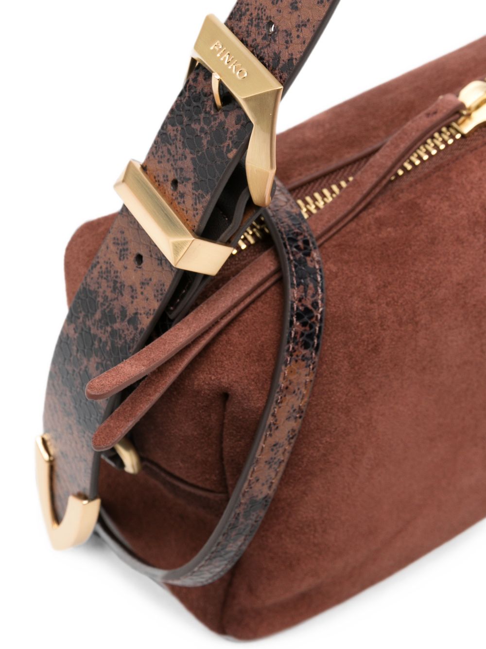 Medium crossbody Boston bag in spray-effect suede 106761 A3DBL88J PINKO