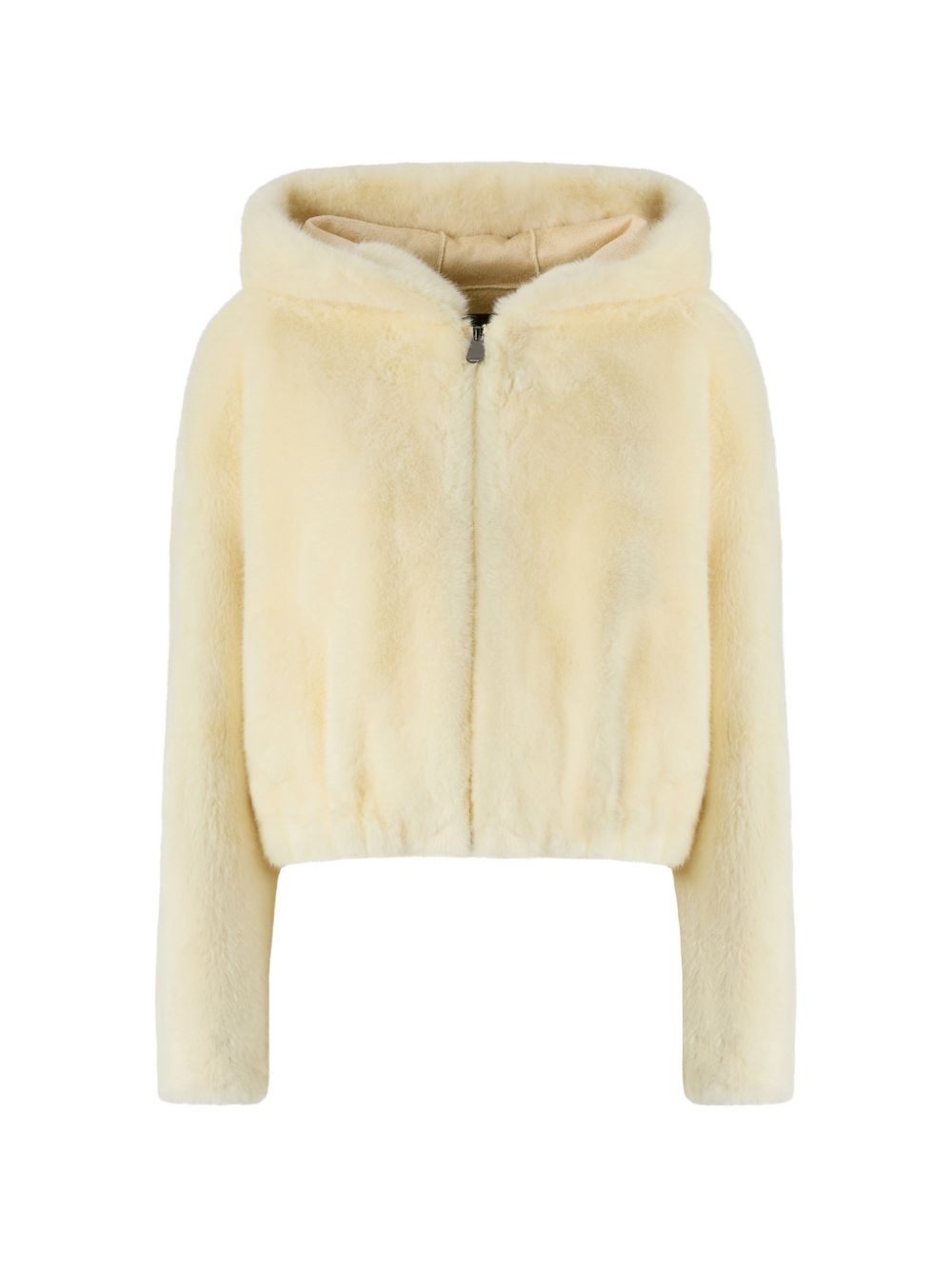 Faux fur cropped jacket 107053 A3E9H02 PINKO