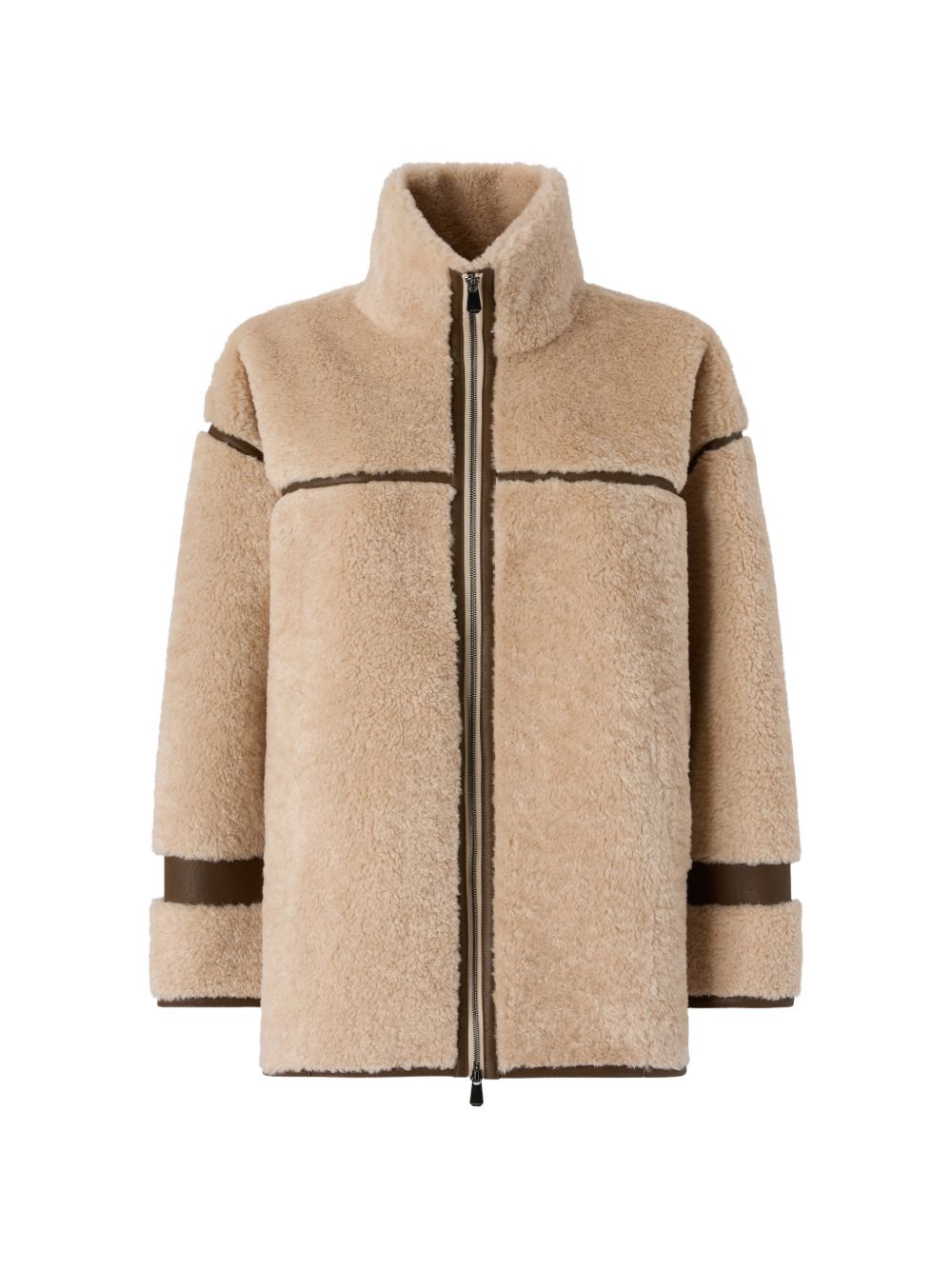 faux-shearling panelled coat 107165 A3FJZL3 PINKO