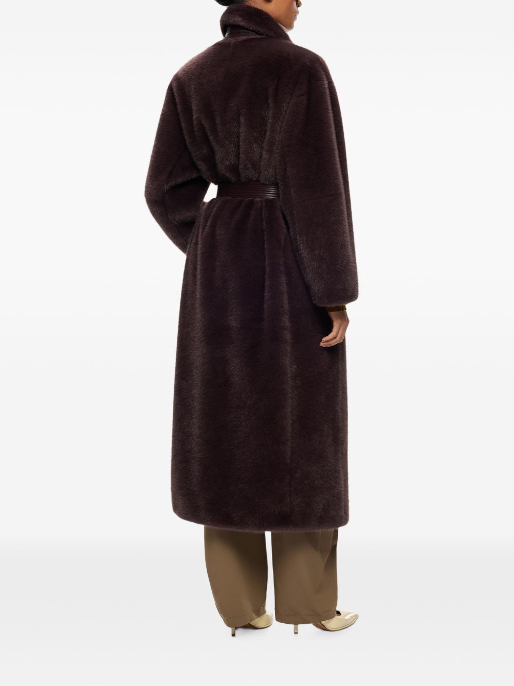 Long faux-fur coat 107168 A3FKL72 PINKO