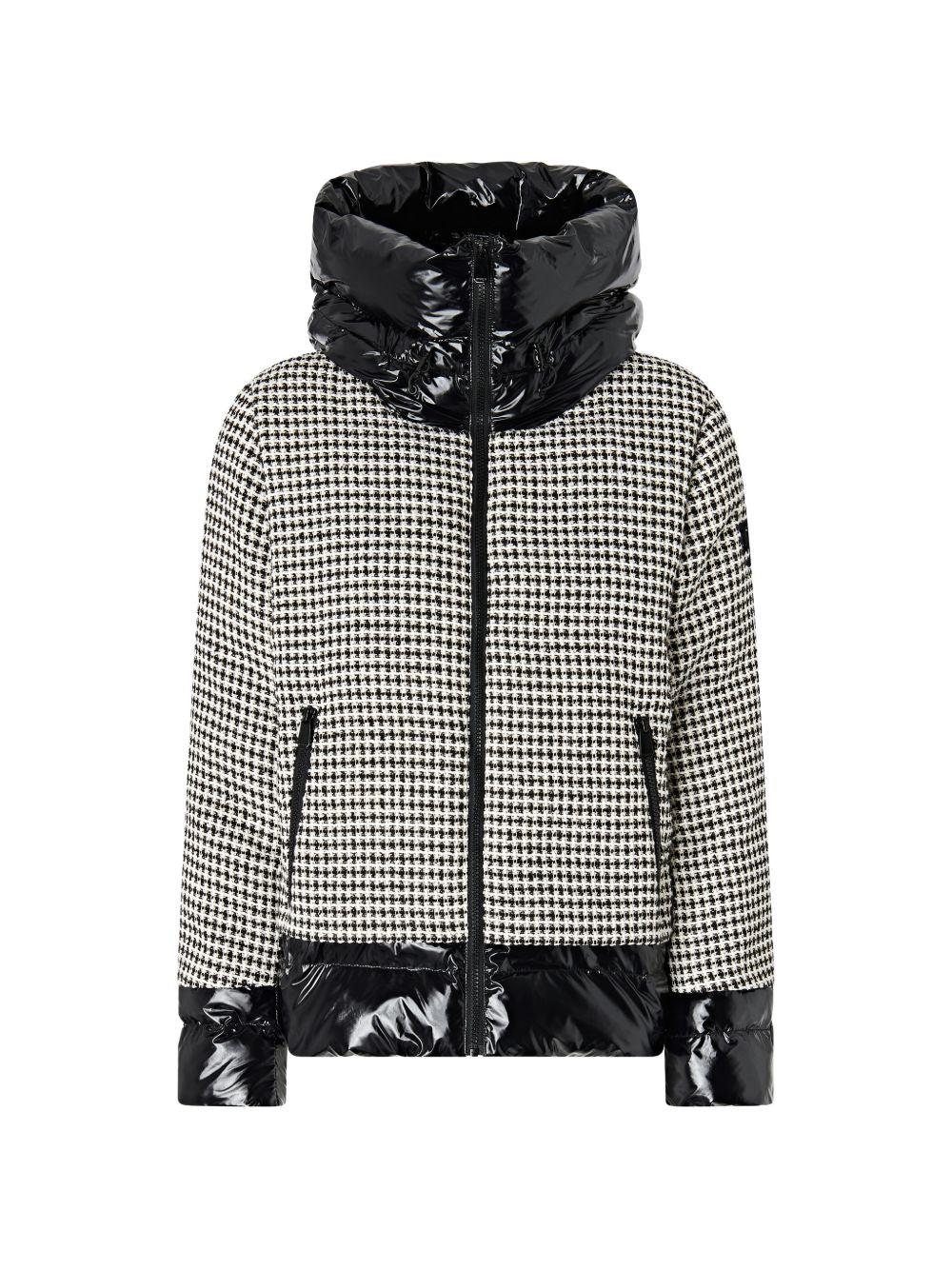 Tweed down jacket with detachable sleeves 107185 A3G5ZZ2 PINKO