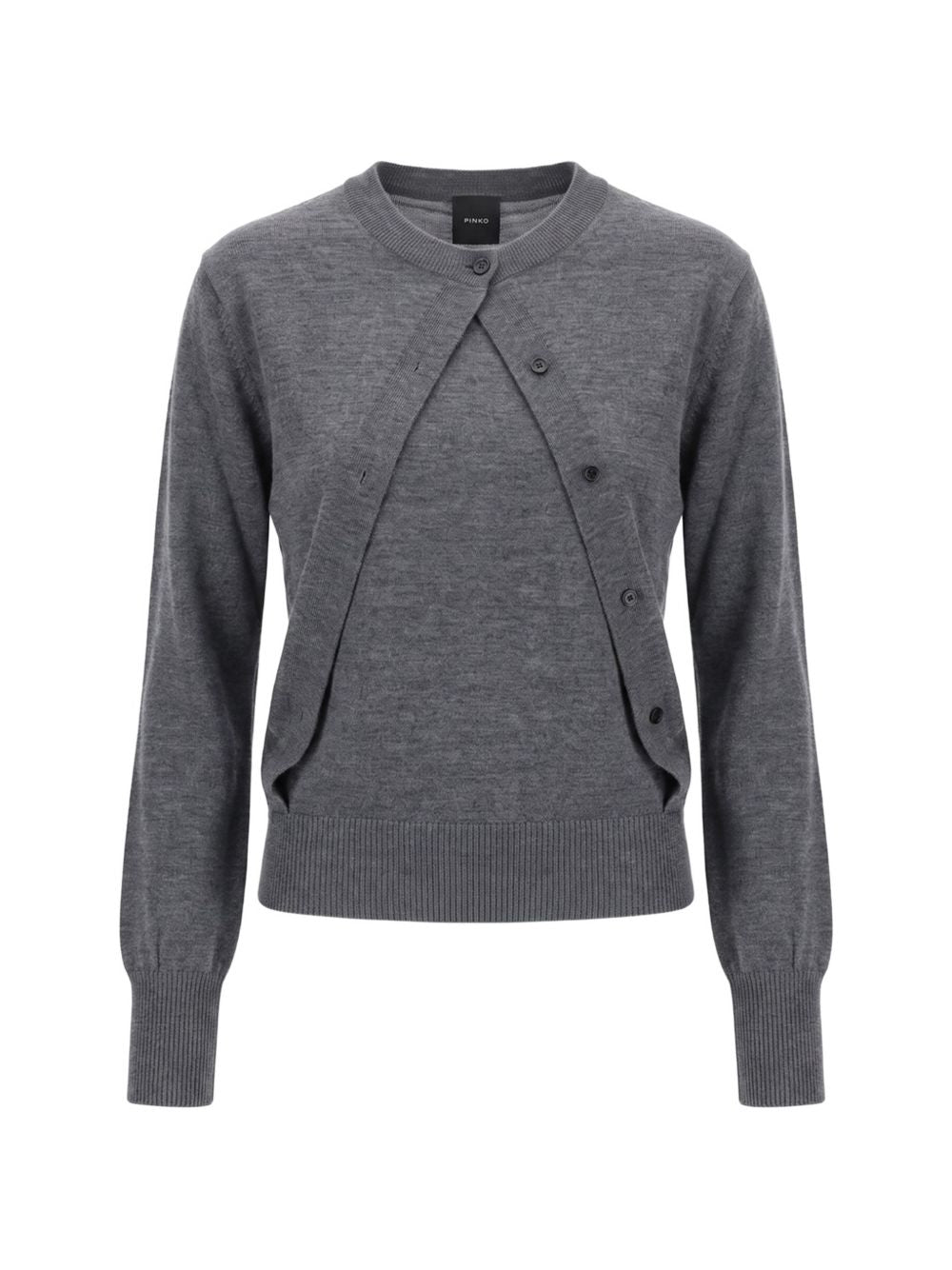 Sleeveless sweater with integrated cardigan 107259 A3FYI76 PINKO