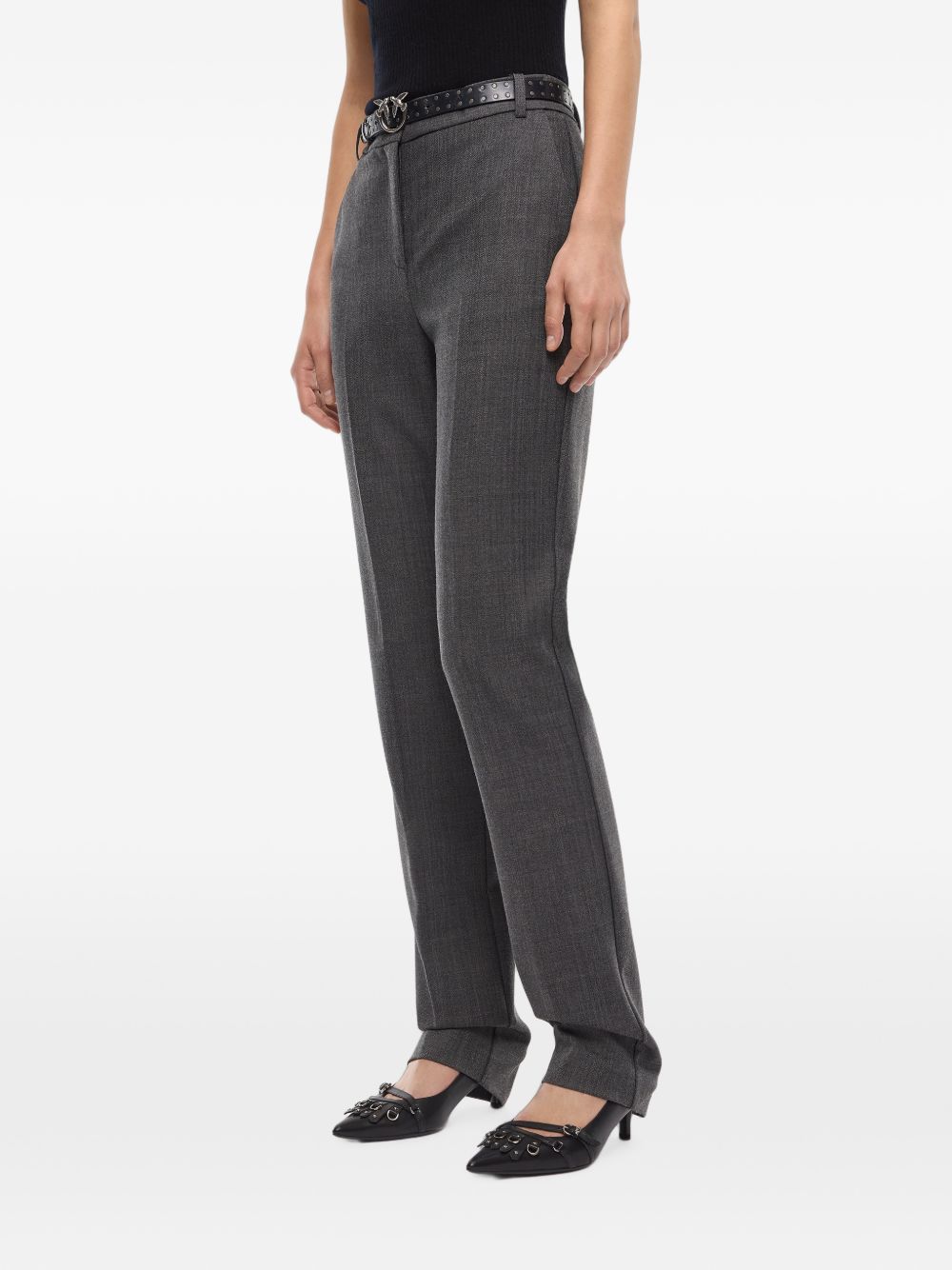 Stretch wool blend cigarette trousers 107264 A3IFI76 PINKO