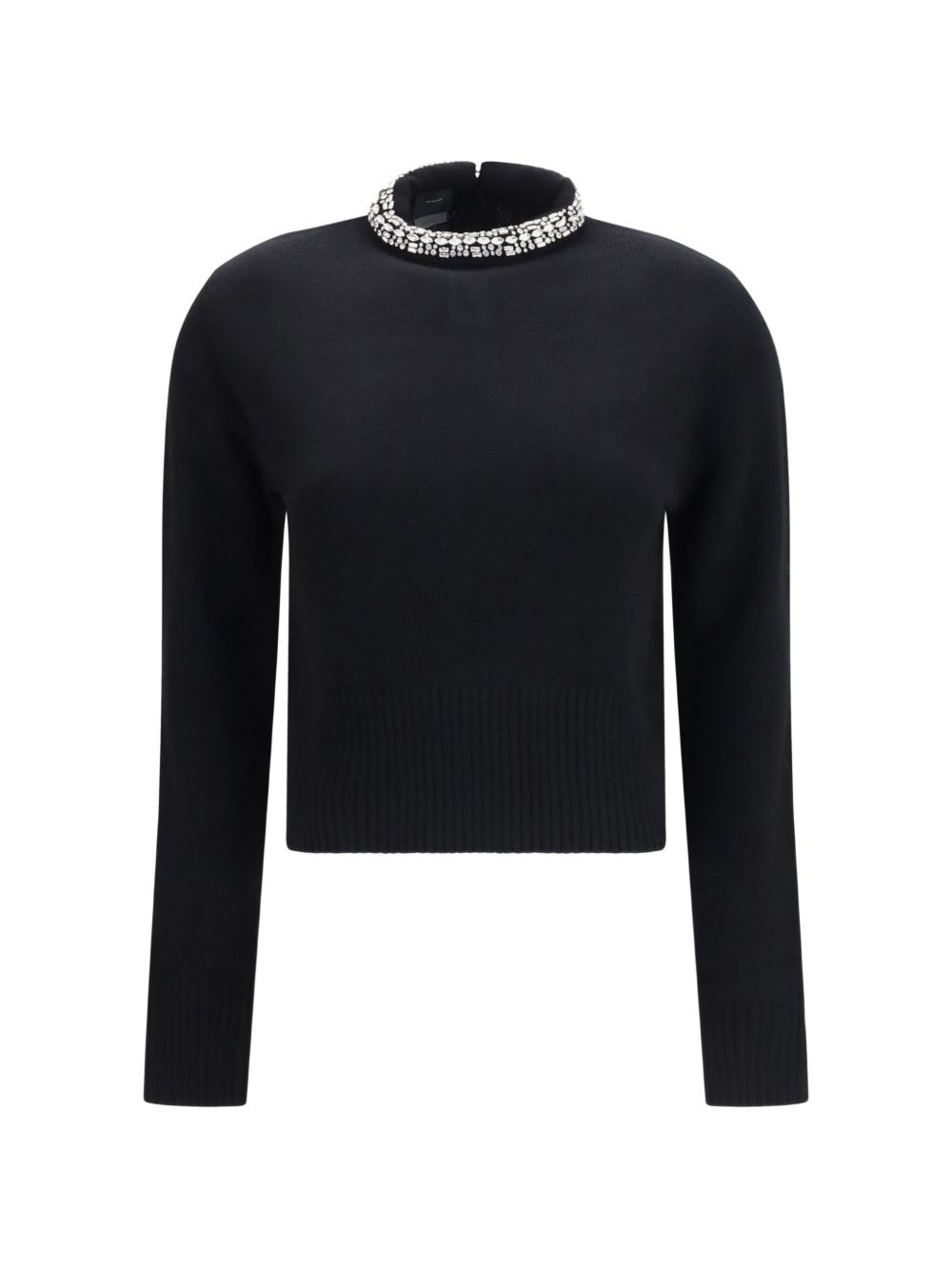 Wool blend sweater with jewel collar 107274 A3GIZ99 PINKO
