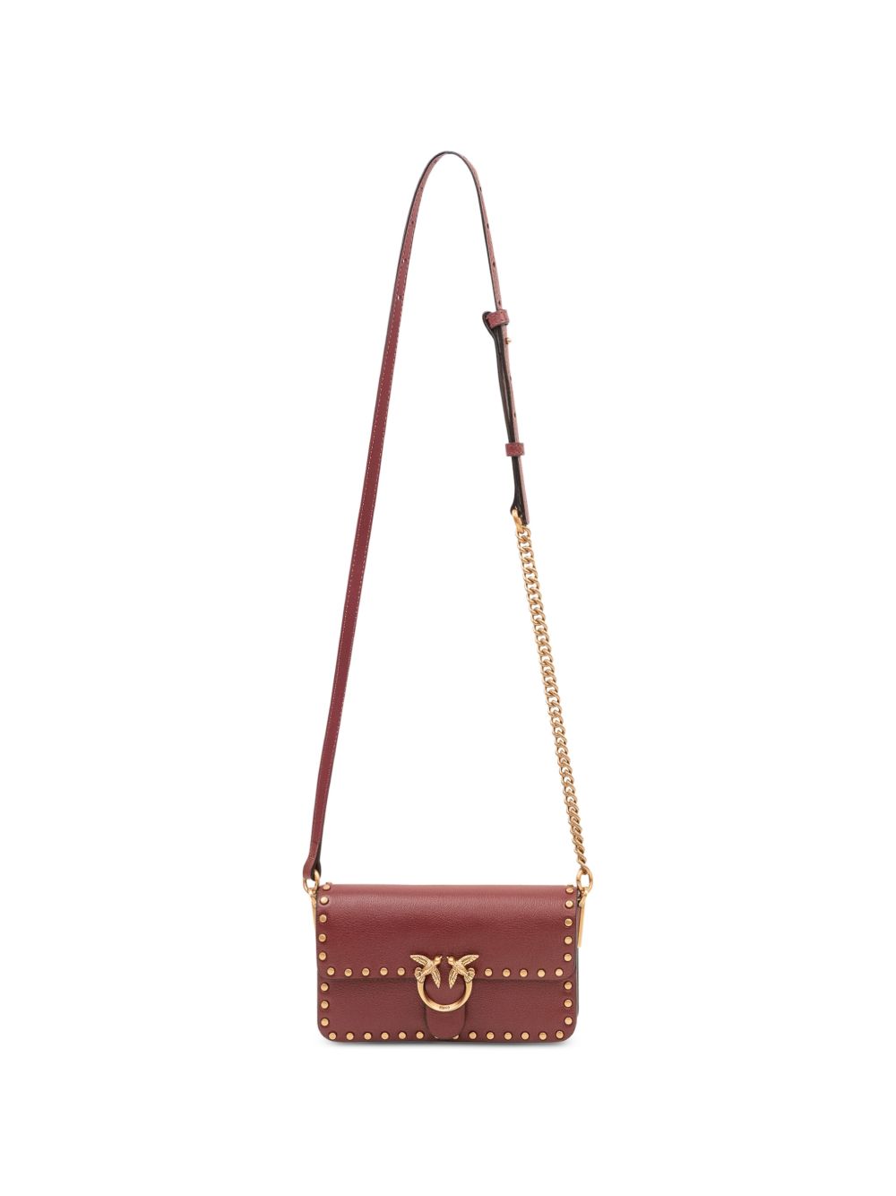 Baby Love Bag One Slouchy crossbody bag with studs 107345 A2JGWW5Q PINKO