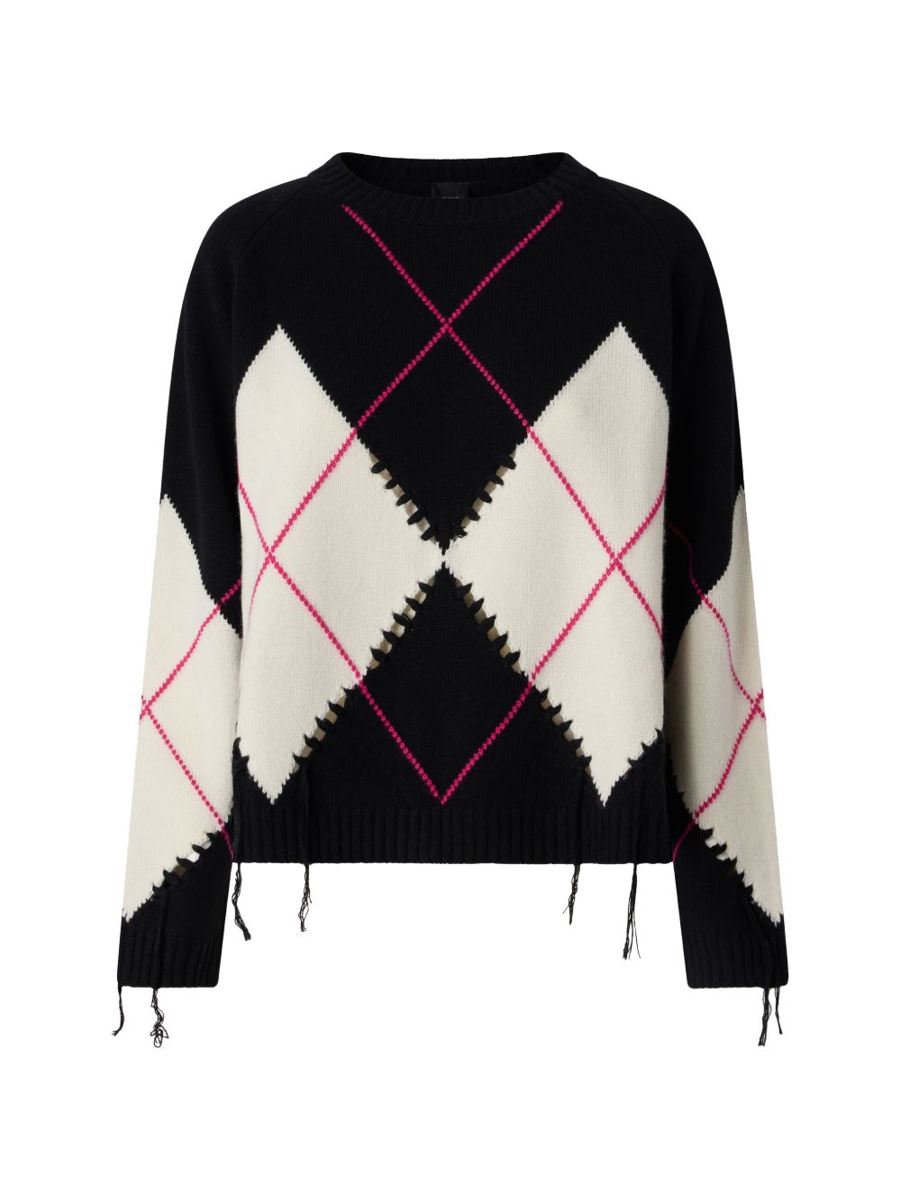 sweater with maxi diamonds 107377 A3JEZBF PINKO