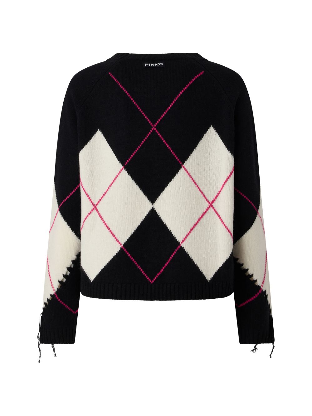 sweater with maxi diamonds 107377 A3JEZBF PINKO