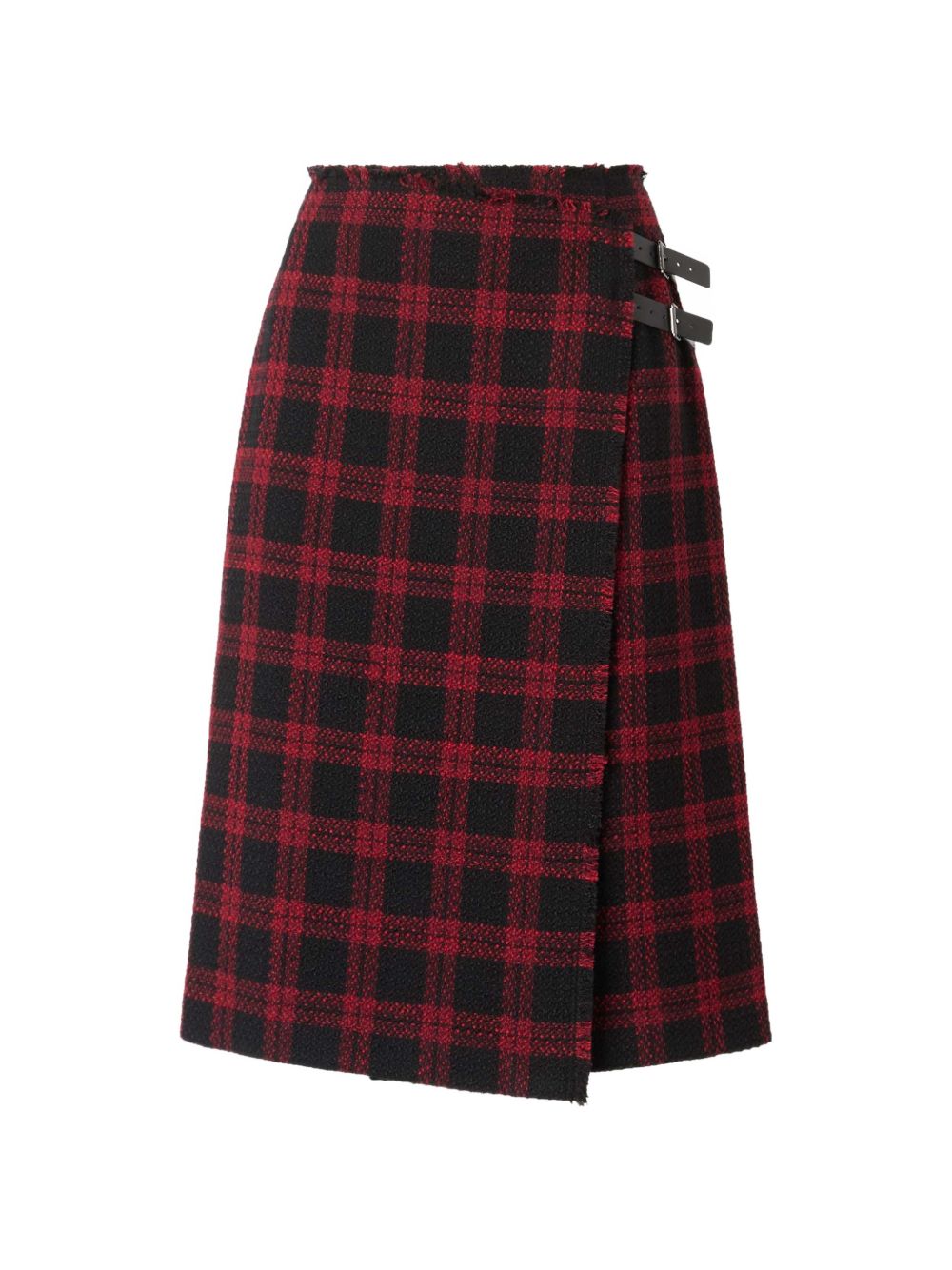 Calf-length wrap skirt with check pattern 107420 A3GNZR4 PINKO