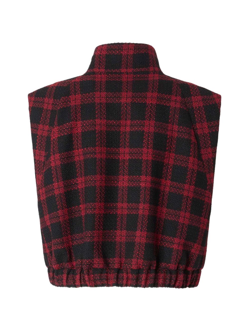 Tweed vest with check pattern 107440 A3GNZR4 PINKO