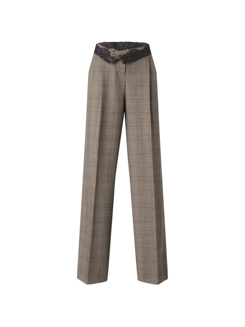 Wide-leg checked trousers 107476 A3FFCYZ PINKO