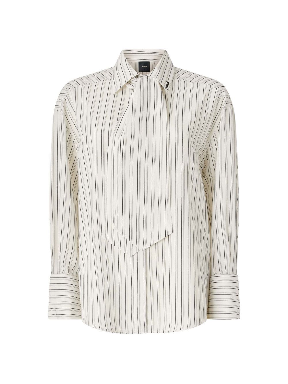 Striped shirt with tie 107482 A33QZZ1 PINKO
