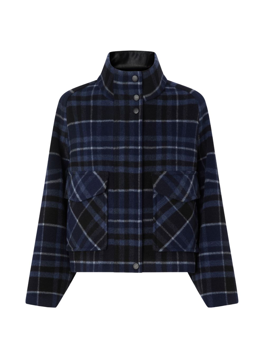 check-pattern cropped coat 107572 A3FWZE9 PINKO