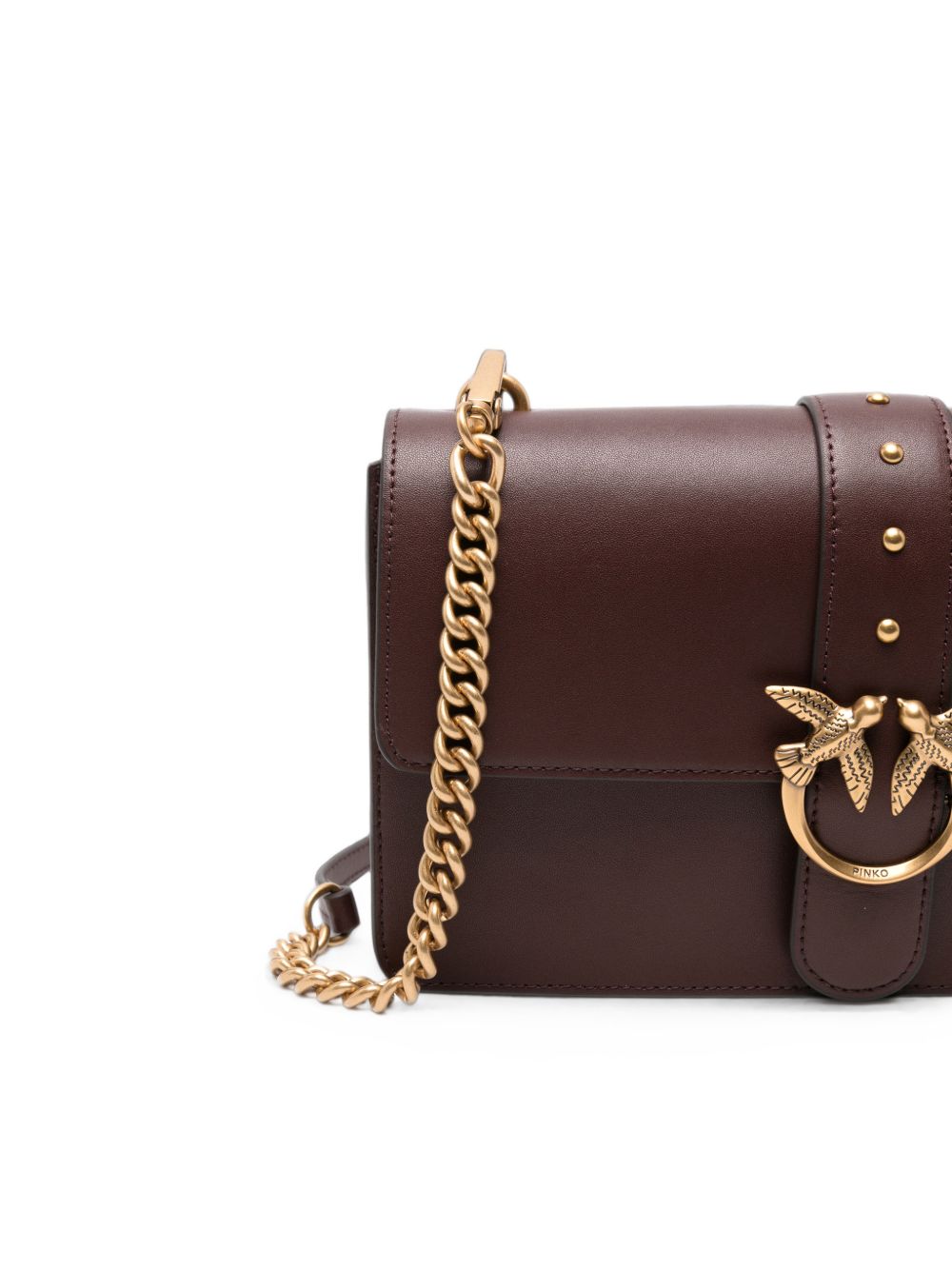 Small LOVE ONE classic leather shoulder bag 107621 A0F1W34Q PINKO