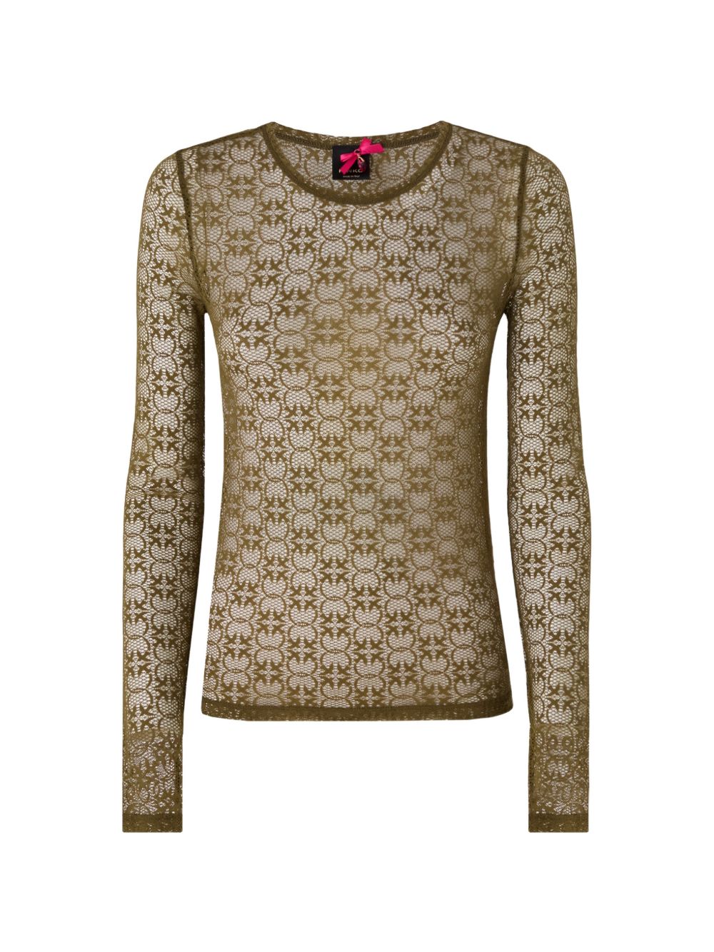 Stretch lace sweater 107737 A3MKX24 PINKO