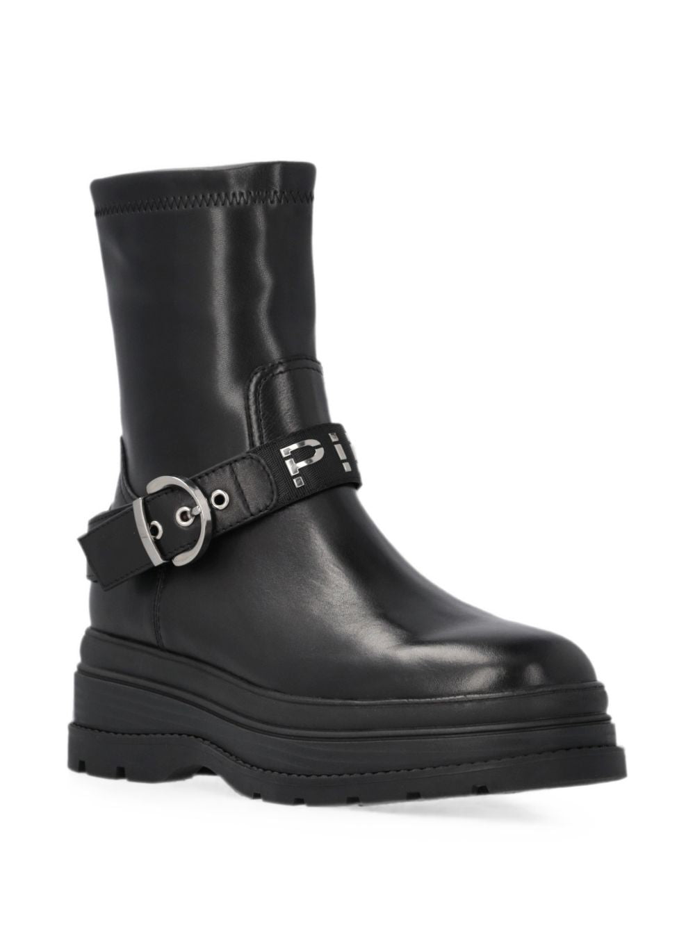 logo-strap buckle-fastening boots SD0605 E007Z99 PINKO