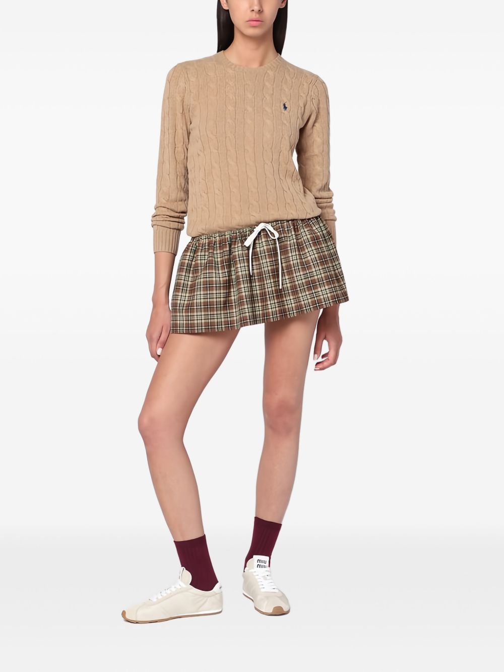 wool and cashmere cable-knit sweater 211971865002 COLLECTION CAMEL POLO RALPH LAUREN