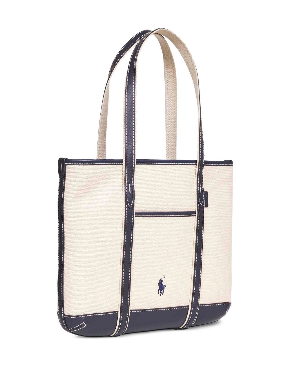 embroidered tote bag 428P03085002 ECRU/NAVY POLO RALPH LAUREN
