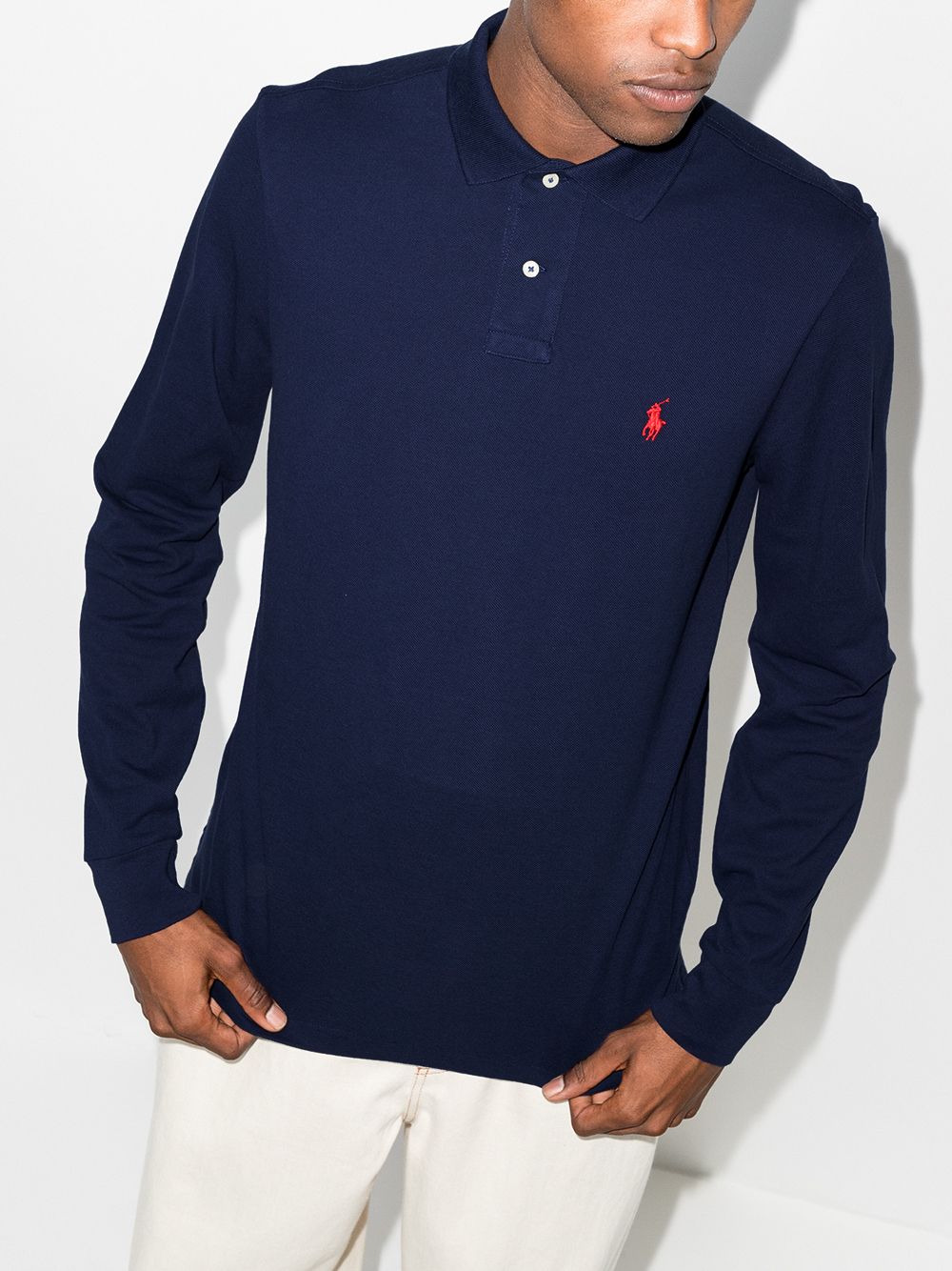 Polo Pony long-sleeve polo shirt 710680790046 NEWPORT NAVY/C3870 POLO RALPH LAUREN