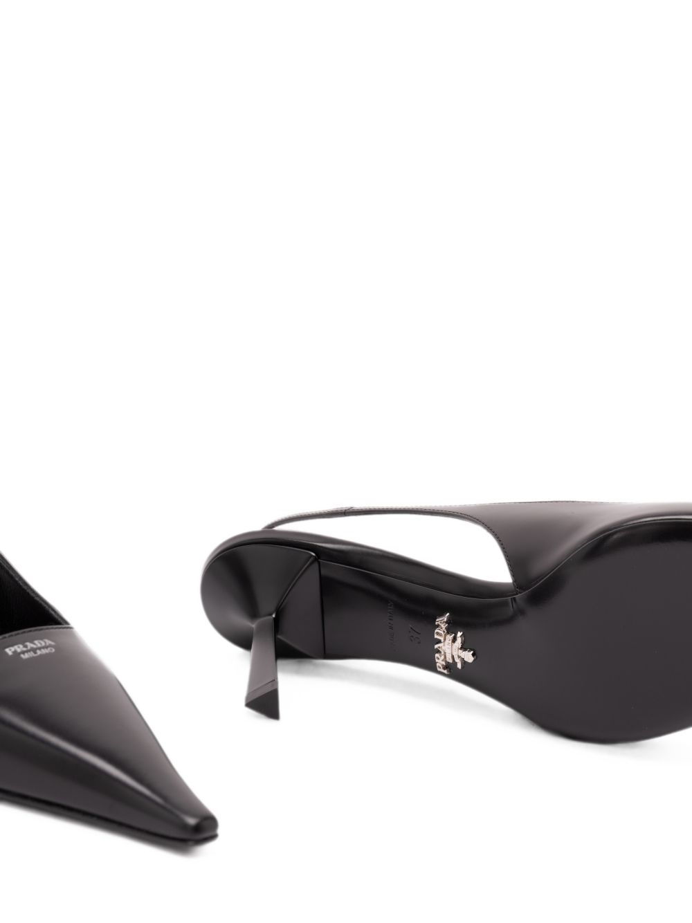 Brushed leather slingback pumps 1I673O055 F-075F0002 PRADA