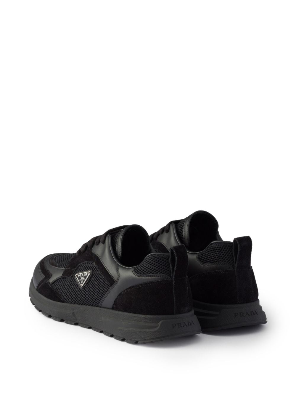 Prax leather and fabric sneakers 2EE4893ZQD F-G000F0002 PRADA